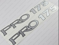ProCraft Pro175 Boat Silver Decal Set of 2 x 13.5"